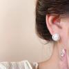 S925 Silver Needle French Small Fragrant Wind Wrapped Pearl Stud Earrings Light Luxury Niche Earrings Earrings
