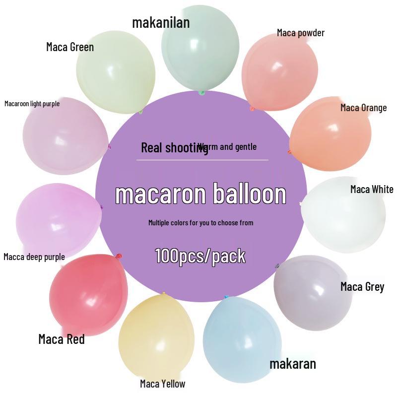 10-Inch Candy Color Latex Balloons for Weddings & Birthdays - 2.2g