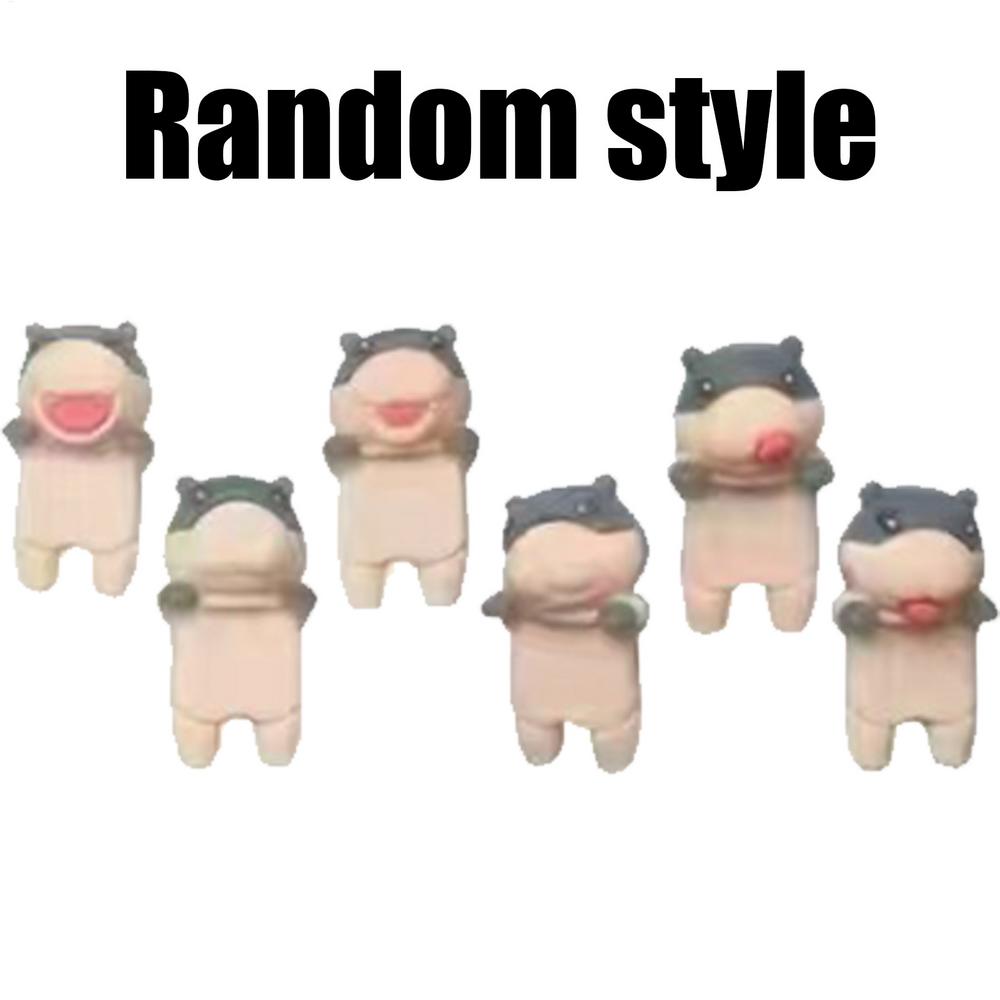 

Милые фигурки гиппопотама MooDengBaby Скульптура гиппопотама Украшение для рабочего стола телефона и компьютера Портативная статуэтка гиппопотама MooDeng