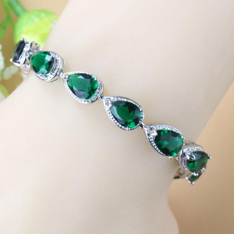 10-Color Health Fashion Jewelry  Cubic Zirconia   Green Female Bracelet Bangle For Women Trendy Accessories