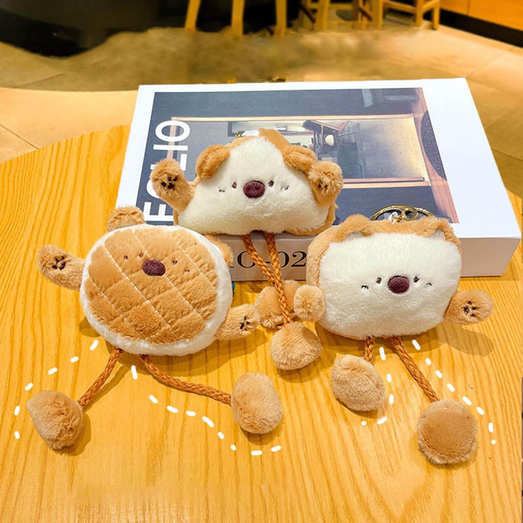 Fashionable Bread Pendant Keychain Cartoon Keyring Gift for Girls Perfect for Daily Use