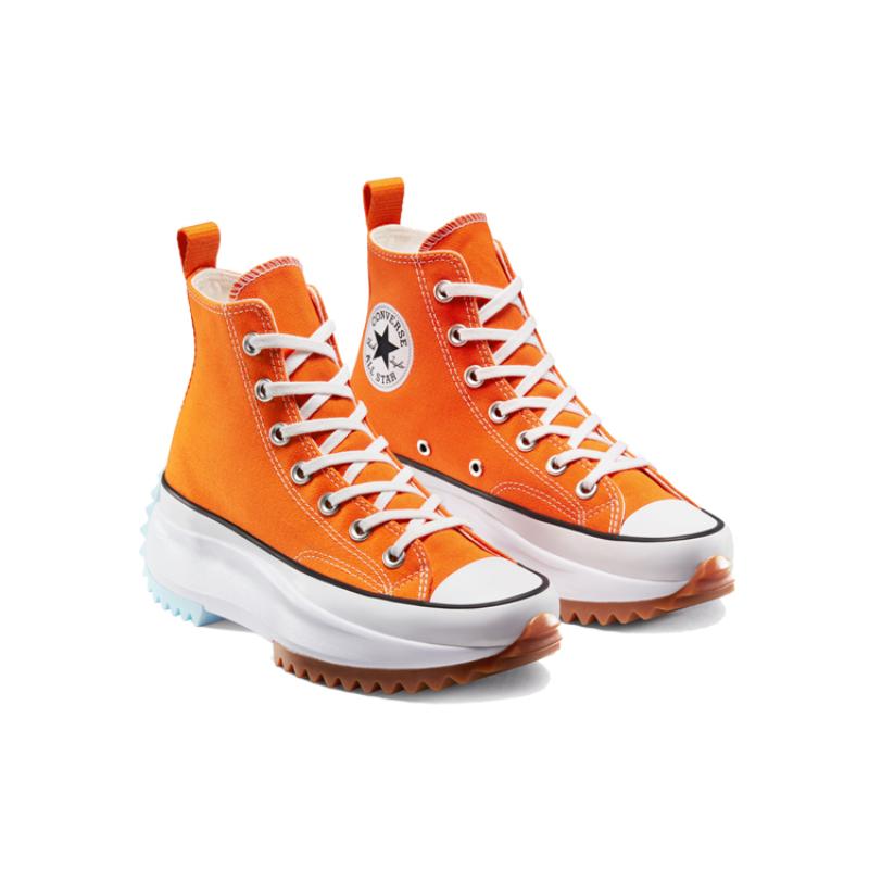 Converse Run Star Hike Trendy Comfort High Top Espadrilles Unisex Orange Yellow