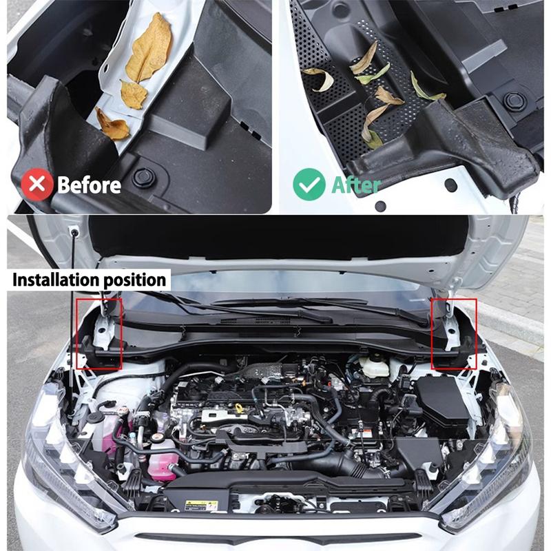 2PCS For Corolla Cross     2024 Car Engine Compartment Filter Screen Protective Cover Water Tank Protective Net