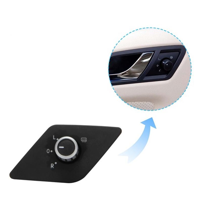 ABLZ-Car Rearview Mirror Control Knob 16D959565 Rear View Mirror Adjuster Switch For VW Sagitar Golf Rline 2012-2014 LHD