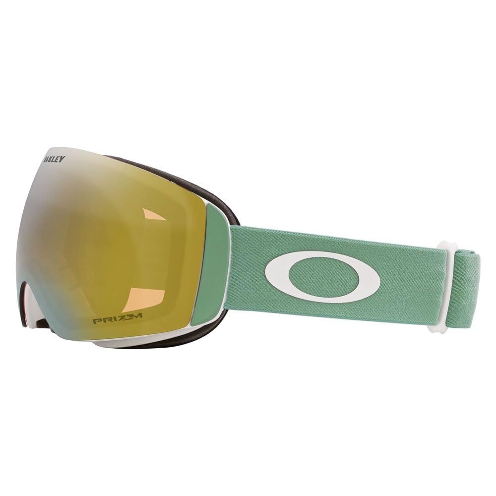 Oakley Flight Deck M Matte Sage Gold Iridium Free Size Goggles, Jade/Prizm Lens,
