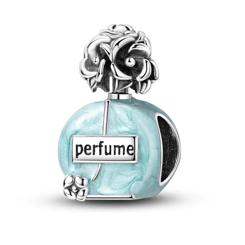 Charms Beads Copper Pink Perfume Bottle Letter Luminous Firefly Tarot Card Beads Fit Diy Bracelets Jewelry