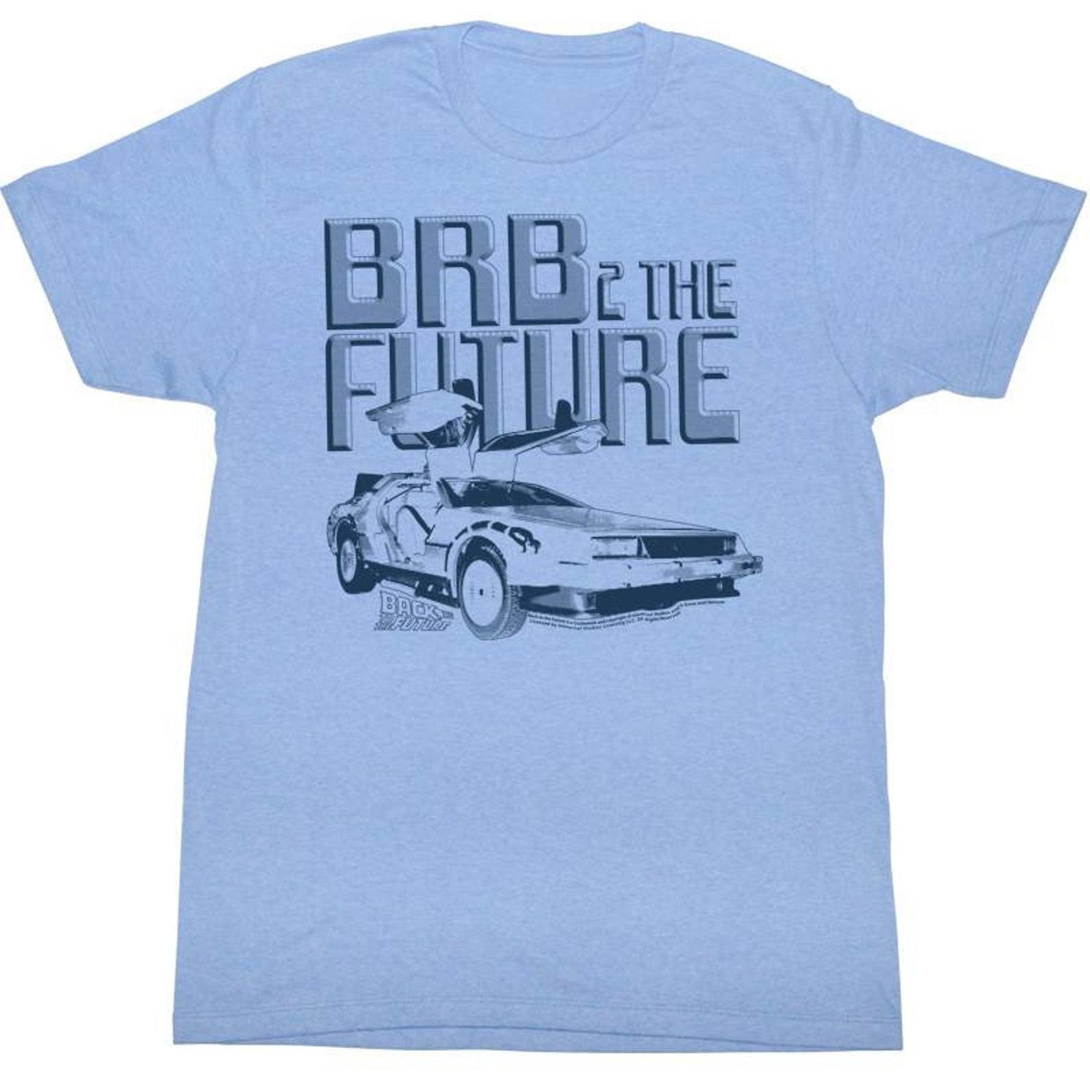 Back to the Future BRB Light Blue Adult T-Shirt S