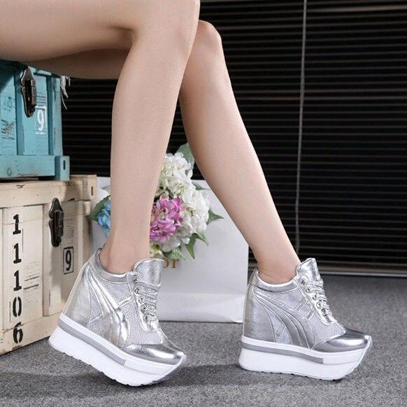 Купить Женские кроссовки на платформе 12 см, массивная женская ...