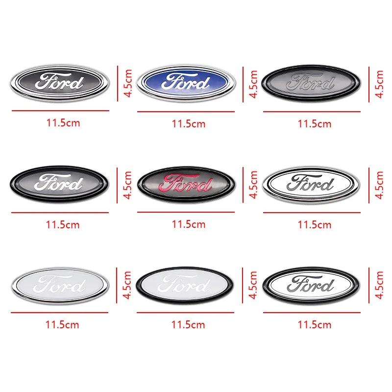 Car Sticker Ford New 2025 Hot 1Pc 11.5cm Car Front Rear Trunk Emblem Cover Sticker for Ford Focus Mondeo Edge Ecosport Ranger Fi