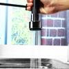 Black 2-Way 360 Rotation Oil Rubbed Pull Out Kitchen Water Tap Spout Faucet Handheld Shower Kitchen Water Mixer Taps