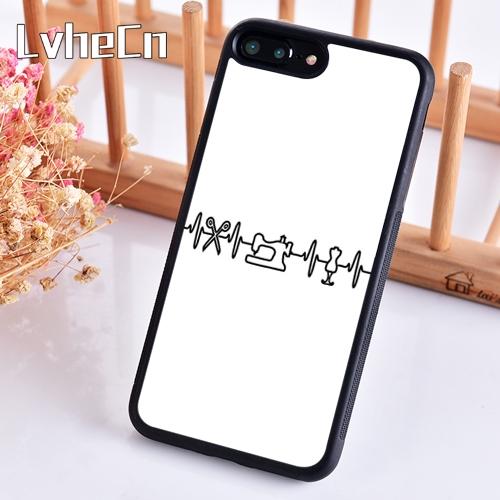 Sewing Machine Pattern phone Case For iPhone 17 Air 14 15 16 13 12 Cover For Apple Pro Max 6S Plus