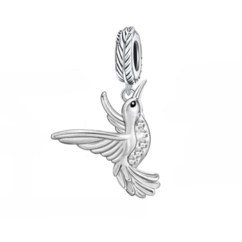 Copper Red Bird Dove Of Peace Love Cross Pendant Charms Fit Original Bracelet Beads Necklace Diy Jewelry