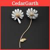 Asymmetric Daisy Flower Jewelry In Silver Tone For Women And Gift Giving