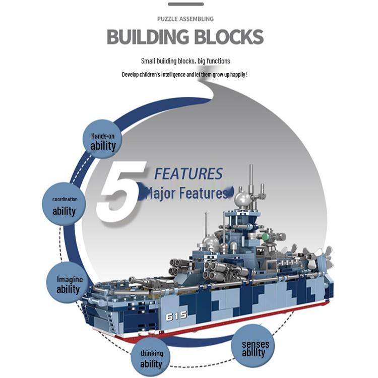 Xingbao Military Series Aircraft Carrier Destroyer Educational Building Blocks Toy for Boys