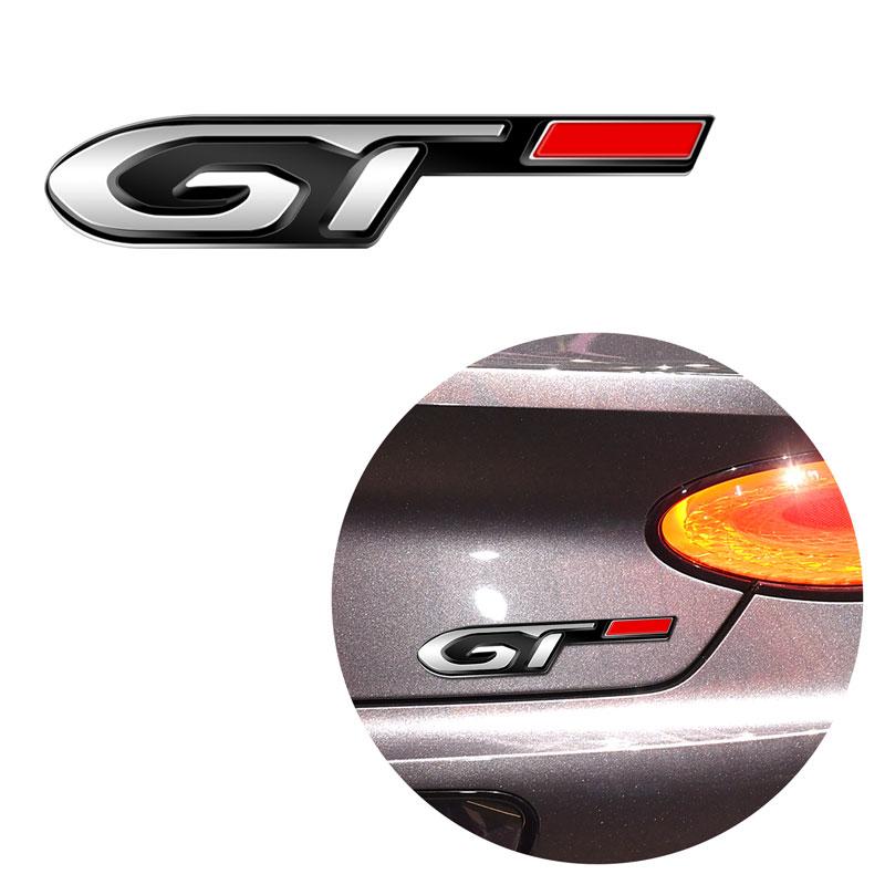 3D Car Styling GT for 4008 GT 5008 RCZ 308 508 3008 508 408 406 Car Hood Fender Trunk Rear Nameplate Decal Emblem Badge Sticker
