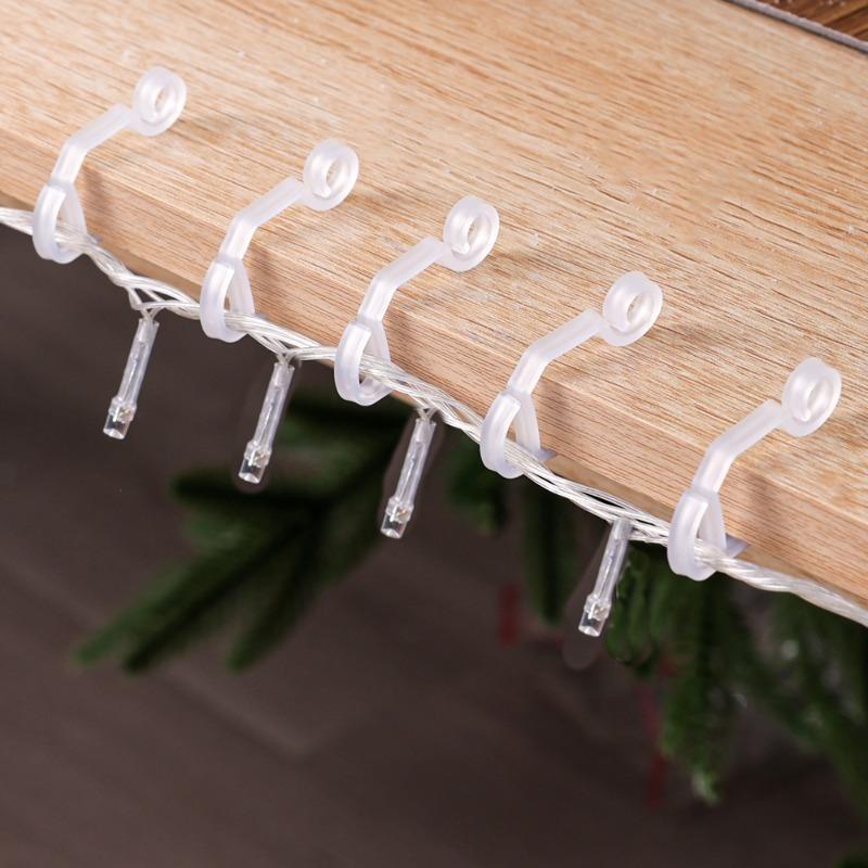 20-100pcs Plastic S-shaped Hook Gutter Heavy Duty Clip Hanging Hook For Xmas Wedding Outdoor Securing Lights String Light Hook