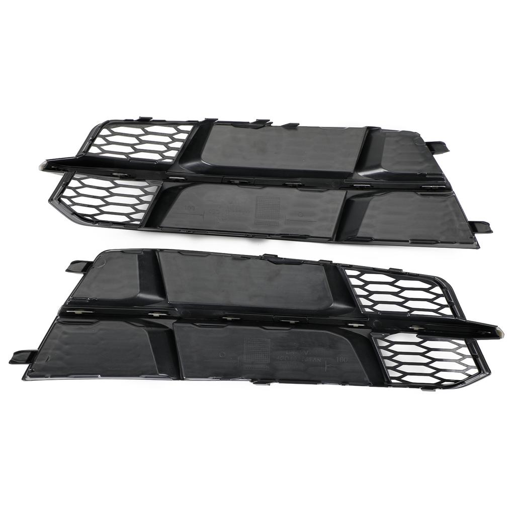 Front Bumper Lower Grille Grill 4G0807681AN 4G0807682AN Fit A6 C7 S-Line 2016-2018 Matt Black