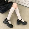 Women Stockings Hollow Out Breathable Nylon Long Socks Stockings Women JK Lolita Girl Sexy Lace Mesh Fishnet Stocking Knee Socks