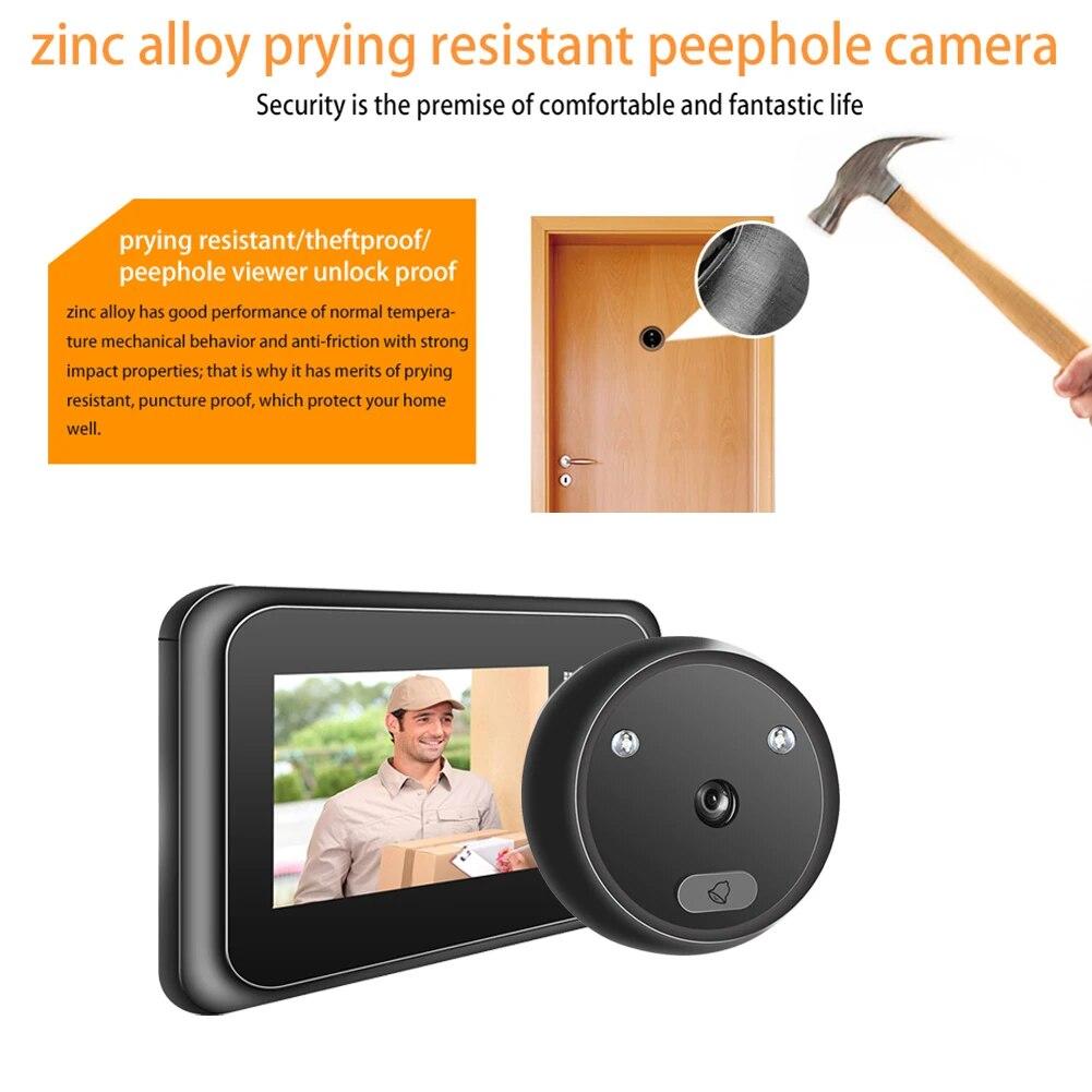 Smart Digital Peephole Viewer Doorbell 2.4 Inch Screen IR Night Vision Electronic Door Eye Camera Door Bell Indoor Monitor
