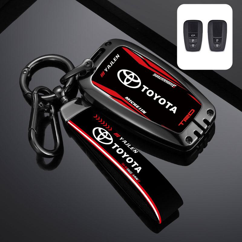 

2026 Hot For Toyota Hub Caps Zinc Alloy Sport Style Car Remote Key Cover Case For Toyota CHR Camry Corolla RAV4 Highlander C-HR