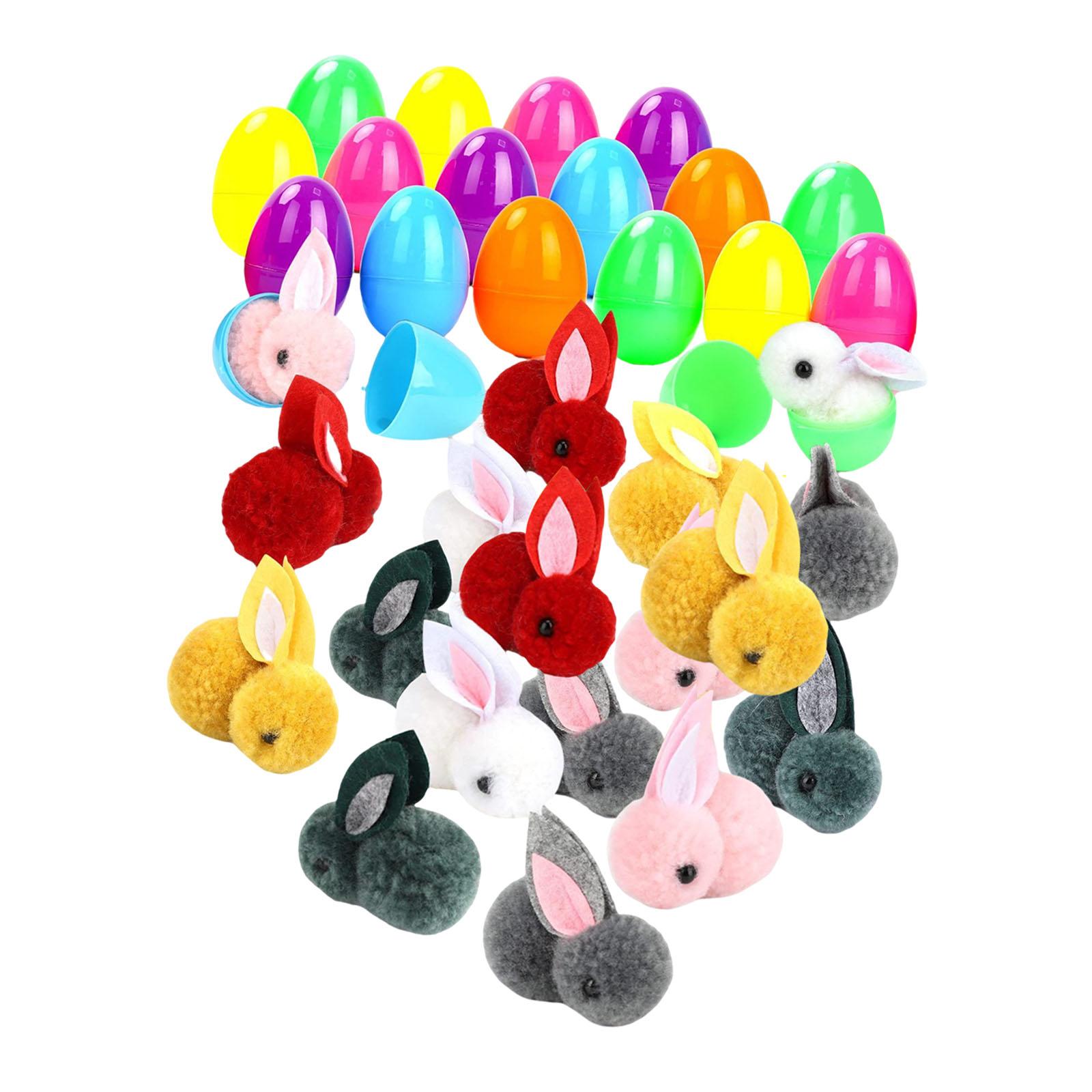 Fillable Easter Eggs with Easter Bunnies Plush Bunnies Creative Game Stuffed