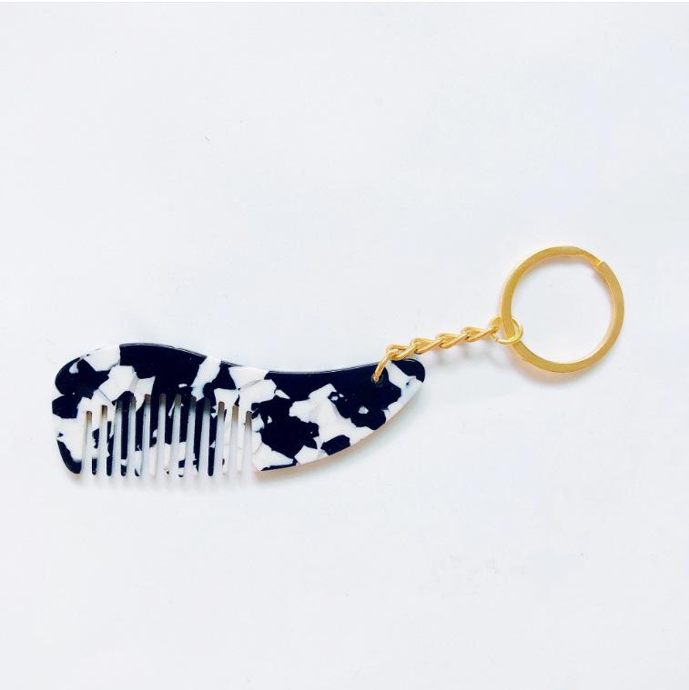 

Xingyi милый модный антистатический мини-брелок-гребень Gold Keychain