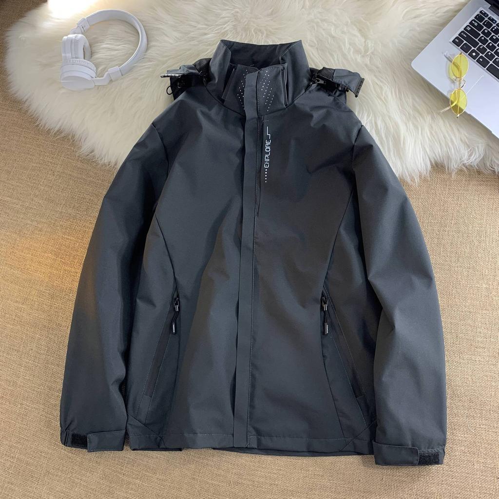 Spring and Autumn Outdoor Single-layer Thin Mountaineering Suit Windproof and Breathable Couple Trench Coat Clip