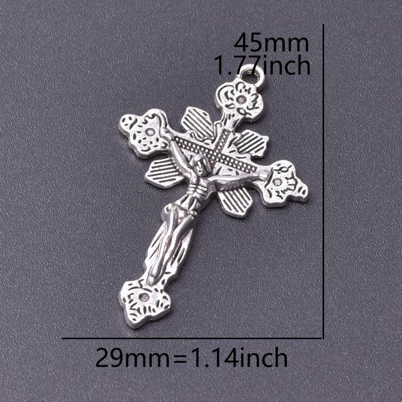 15pcs Crosses Charms Pendant Alloy Cross Metal Antique Silver Color Pendants Making DIY Handmade Jewelry Components Accessories