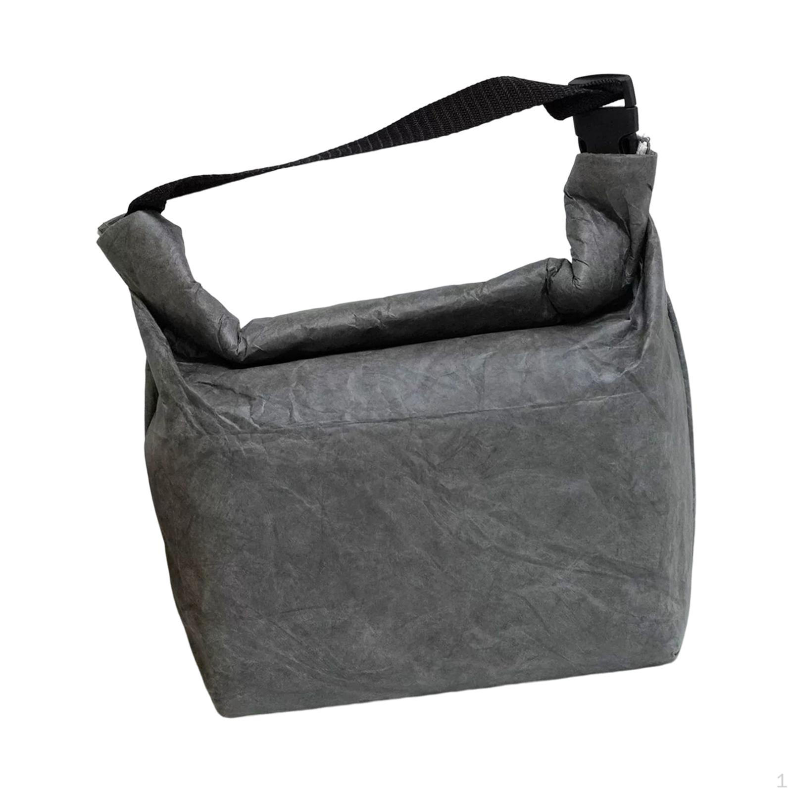 Convenient Insulated Bag Thermal Lightweight Food Storage Tear Resistant Meal Kids Bento серый