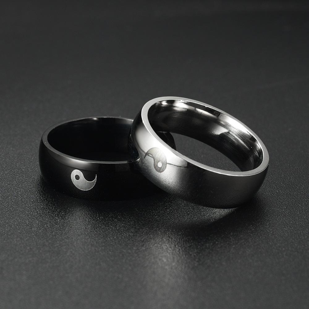 1Pc Fashionable, Versatile and Simple Titanium Steel Ring, Suitable for Accessories for Men and Women