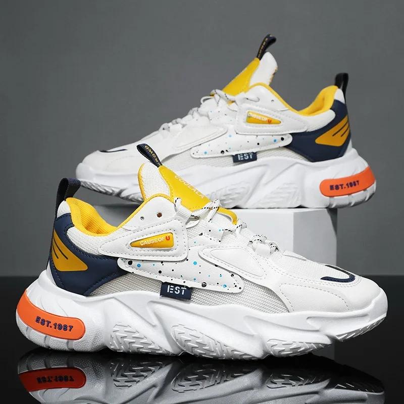 Fashion Men's Sneakers2024 Outdoor Comfort Platform Shoes Autumn New Mesh Men's Fashion Casual Breathable Sports Shoes Tenis Masculino