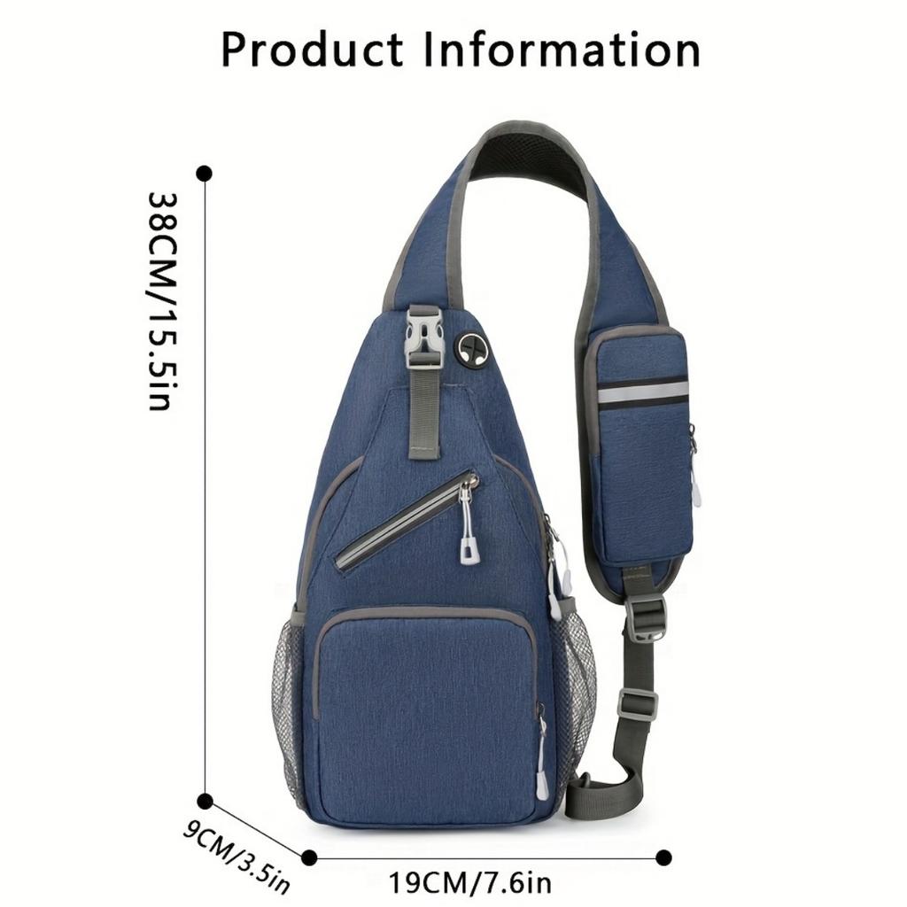 Unisex crossbody taška s velkou kapacitou - Nastavitelný ramenní popruh, Design s více kapsami, Vhodná pro cestování v přírodě, Sport a dojíždění Cestovní tašky