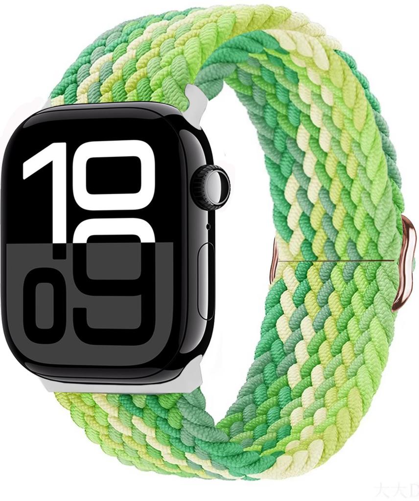 Nylon Braided Loop Band for Apple Watch Ultra/2 49mm 10 9 8 7 46mm 45mm 41mm 6 5 4 SE 44mm 40mm Elastic Strap for iWatch 3 42mm
