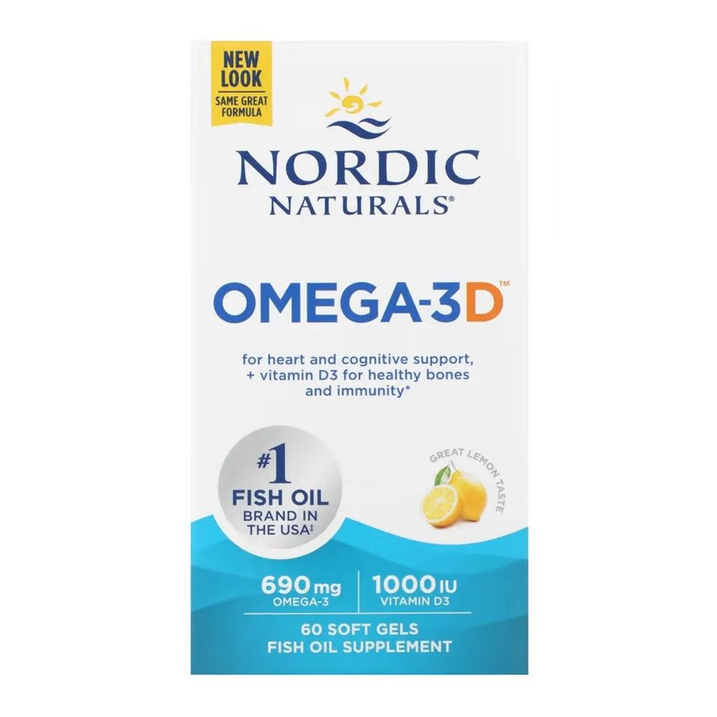 Omega-3D, 690mg Lemon - 60 softgels
