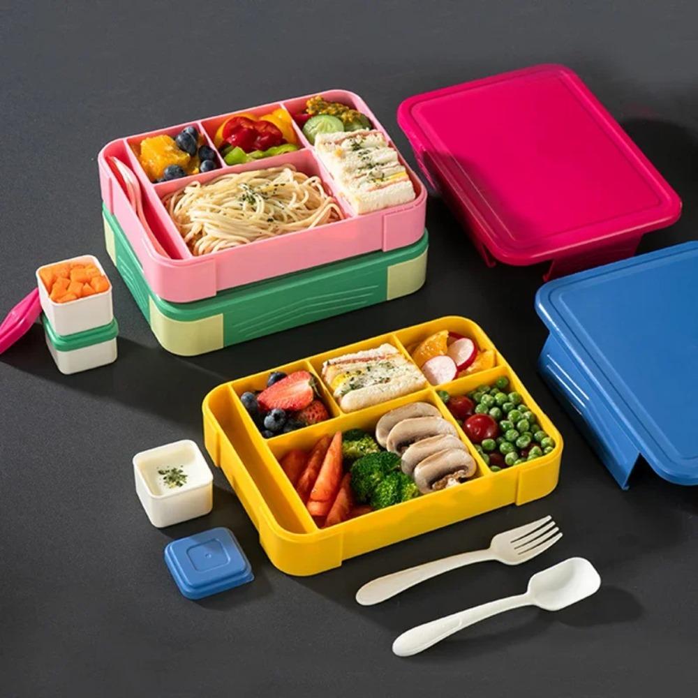 with Sauce Box Children Lunch Boxes 5 Compartments Salad Box Lunch Containers Worker