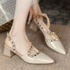  women fashion sweet light weight apricot square heel rivet pumps lady sexy party night club elegant heel shoes ab526