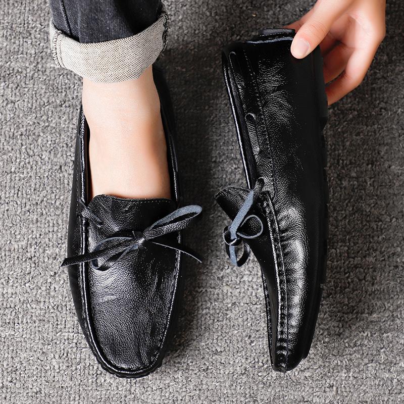 Fashion Brand Leather Mens Shoes Breathable Driving Shoes Designer Outdoor Men Loafers Flats Casual Office Business Low Shoes