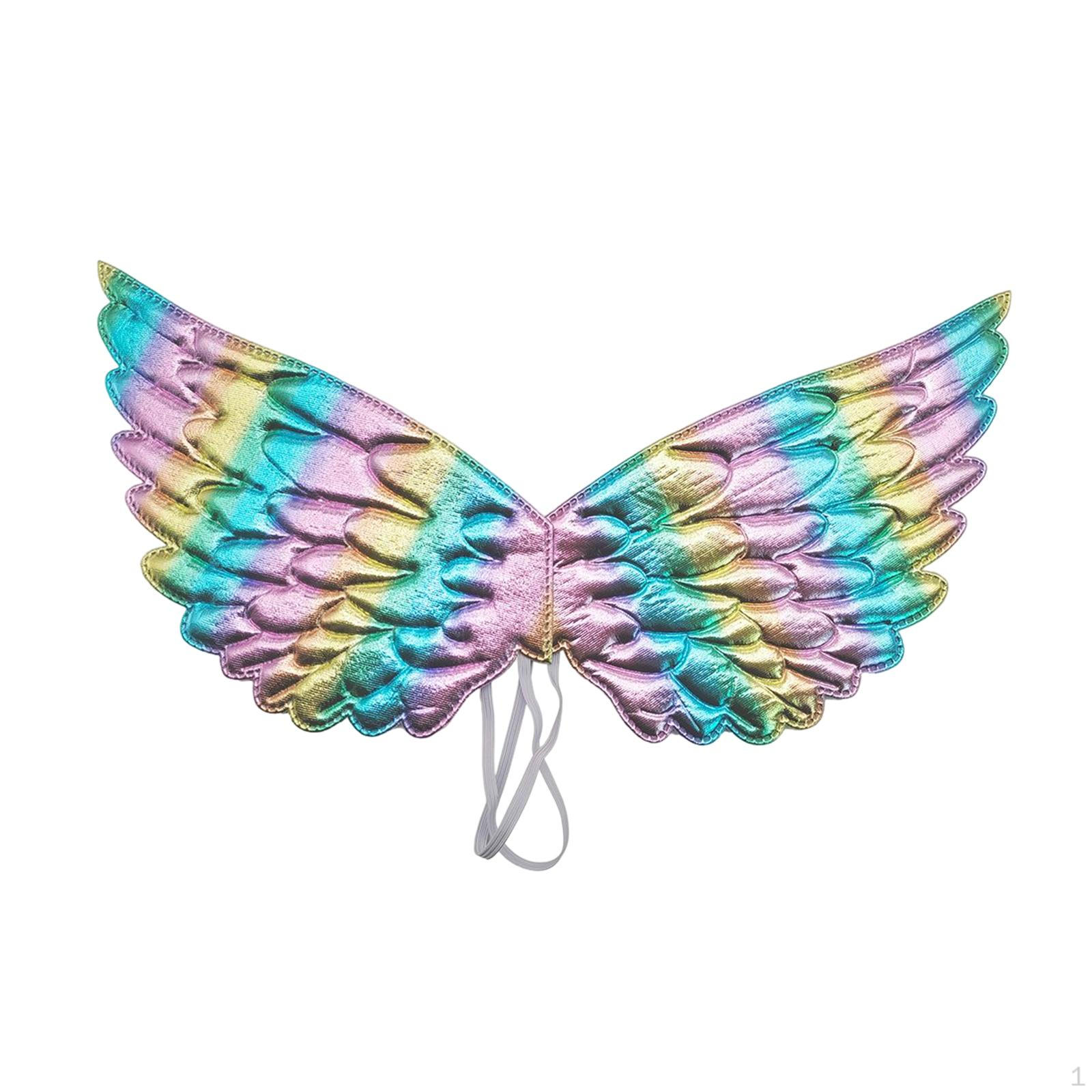 Wing Women Child Princess Dress up Elf Fairy Prop for Carnival, Cosplay, Xmas, Role Playing, Light Colorful