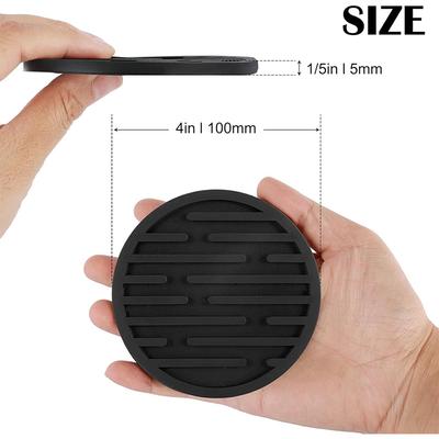 Silicone Coasters for Drinks Set of 6 with Holder Waterproof Non-Slip Reusable Coaster Mats Durable Round Cup Coasters JT573