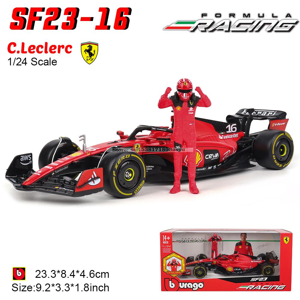 Burago 1:24 2023 F1 Mercedes-AMG W14+Gewinnpuppe 44# Hamilton 63# Russell Lack Formel 1 Legierung Super Spielzeugauto Modell
