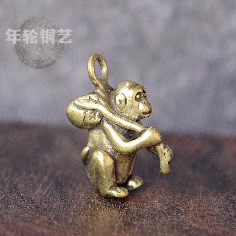 Messing Sternzeichen Tier Schlüsselanhänger Dekoration Ornament Geschenk von Ratte Ochse Tiger Hase Drache Schlange Pferd Ziege Affe Hahn Hund