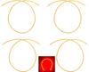 YMS PARTS Flexible LED 300mm Bendable Filament Shape (4 LEDs, Red)