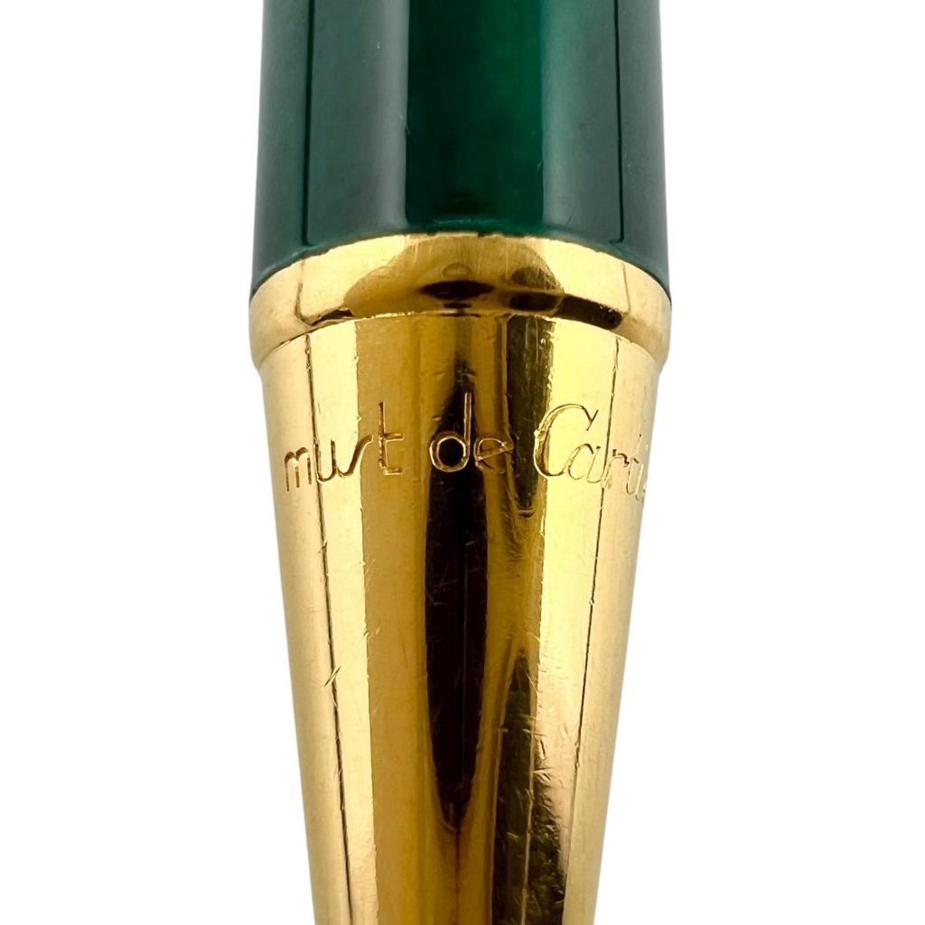 Very Good Cartier Ballpoint pen Trinity 89s Malachite mens Used