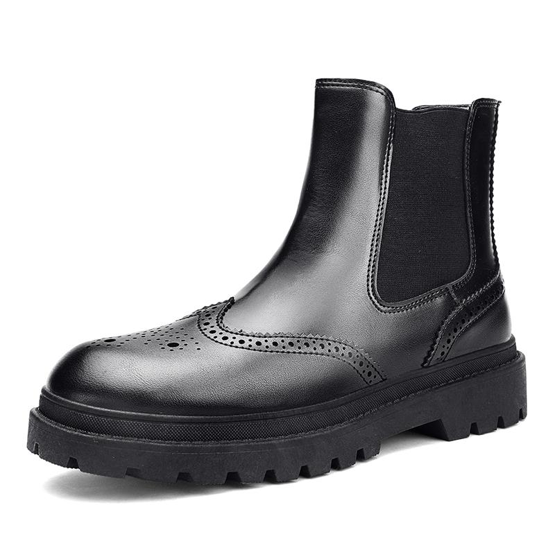 

Зимние мужские высокие ботинки, модные ботильоны, мужские повседневные ботинки, удобные повседневные спортивные ботинки для ходьбы, обувь Zapatos Hombre 44 чёрный