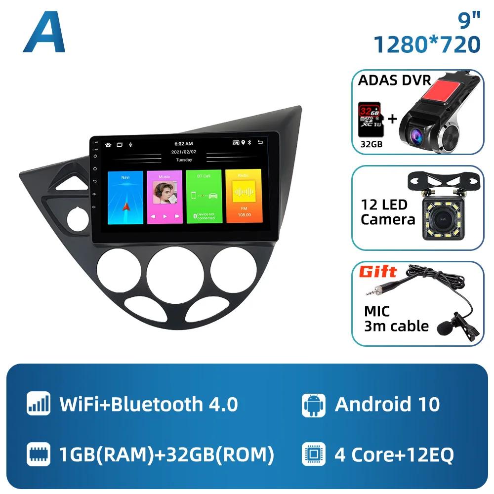 9 Inch Multimedia for Ford Fiesta 1995-2001 Focus MK1 1998-2004 Car Radio 2 Din Android Stereo Carplay Autoradio Head Unit Auto