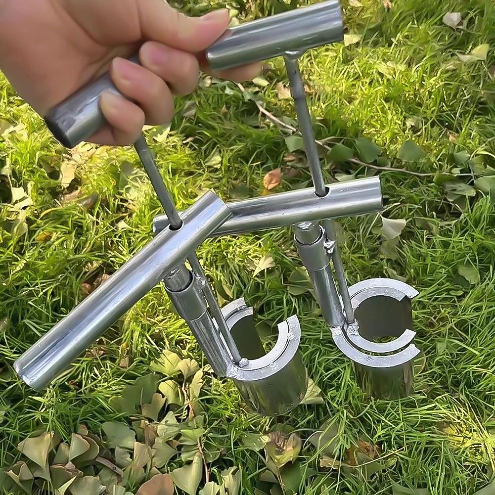Plant And Fruit Tree Seedling Transplanter T-Handheld Seedlings Garden Barrel Digging Transplanter Planting Tool Soil Sampler