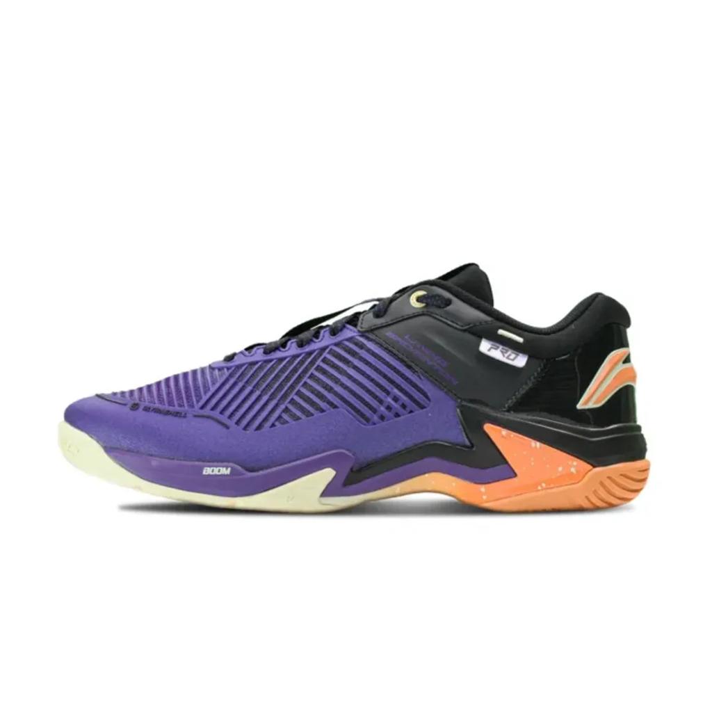 Li Ning Pro Textil, Syntetická kůže Tlumení Protiskluzová Odolná proti oděru Nízké Badmintonové boty Unisex AYAT009-2