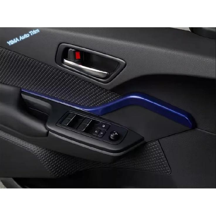 Car Styling 2PCS ABS Plastic Interior Front Door Panel Decoration Strips Cover Trim For Toyota C-HR CHR 2016 -