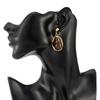 Vintage Onregelmatige Bruine Hars Steen Hanger Oorbel Dames Boho Geometrie Goudkleurig Piercing Oor Feestaccessoires Sieraden