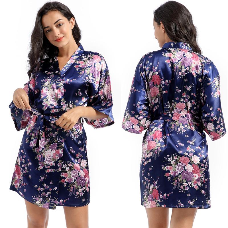 Plus Size Women's Summer Home Short Thin Loose Cardigan Pajamas